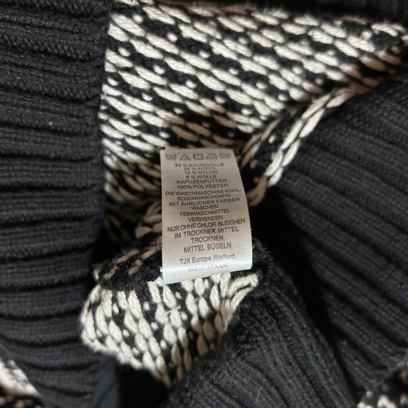 IF IT WERE ME Anthropologie Sweater Hoodie Cotton Wool Cream Black Isle Medium - Picture 12 of 14